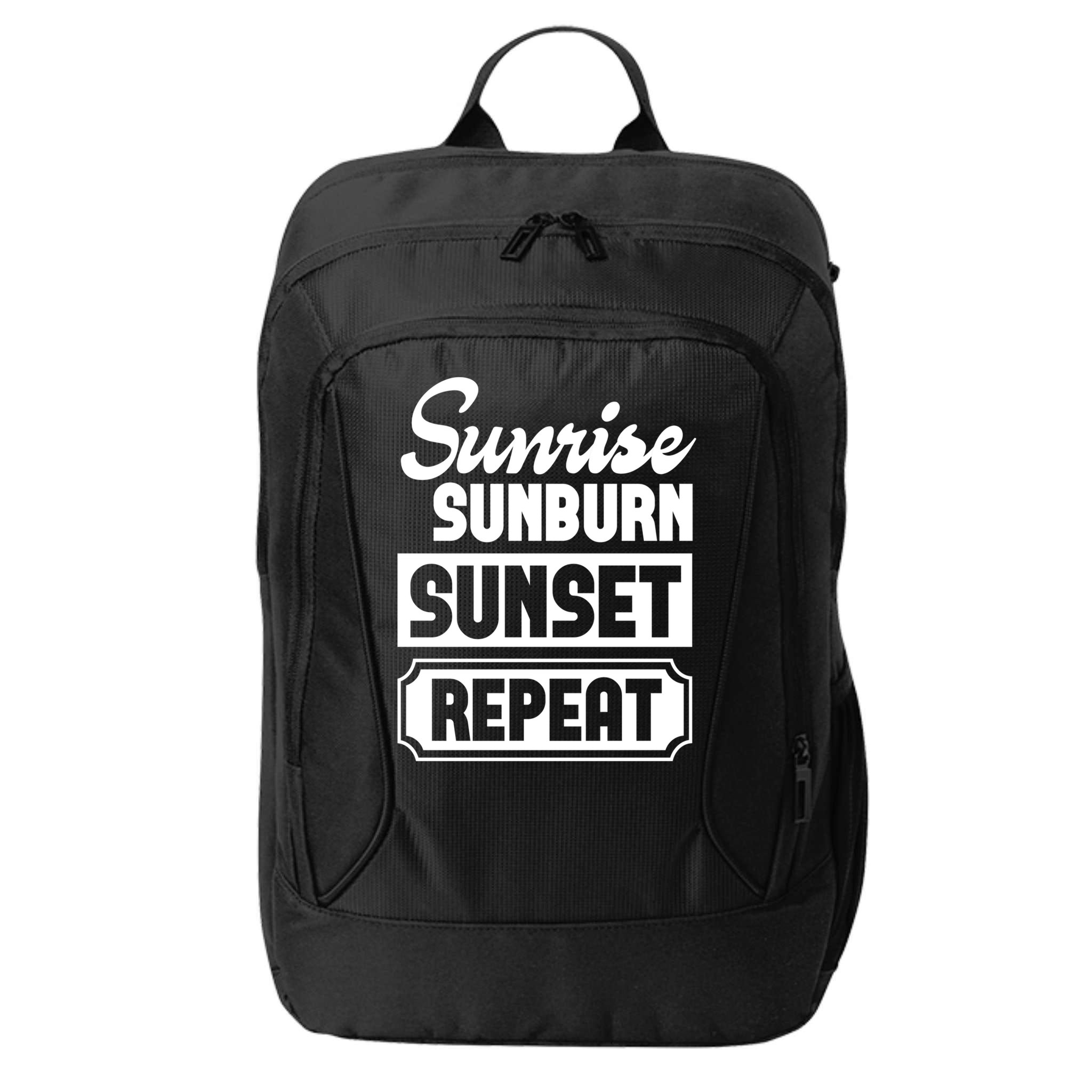 Sunrise Sunburn Sunset Repeat Funny Cute Gift City Backpack