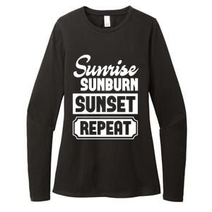 Sunrise Sunburn Sunset Repeat Funny Cute Gift Womens CVC Long Sleeve Shirt