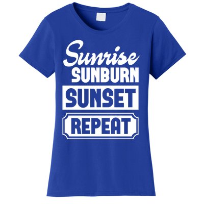 Sunrise Sunburn Sunset Repeat Funny Cute Gift Women's T-Shirt