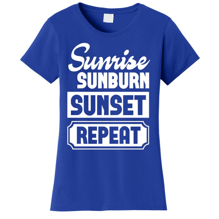 Sunrise Sunburn Sunset Repeat Funny Cute Gift Women's T-Shirt