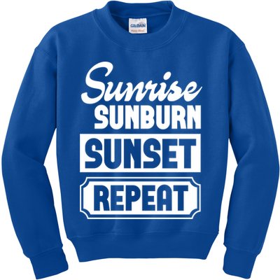 Sunrise Sunburn Sunset Repeat Funny Cute Gift Kids Sweatshirt