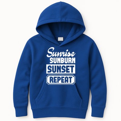 Sunrise Sunburn Sunset Repeat Funny Cute Gift Kids Hoodie