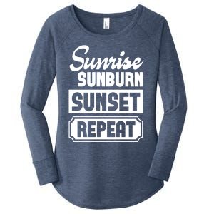 Sunrise Sunburn Sunset Repeat Funny Cute Gift Women's Perfect Tri Tunic Long Sleeve Shirt