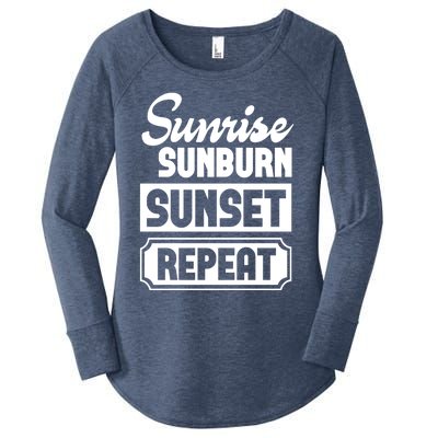 Sunrise Sunburn Sunset Repeat Funny Cute Gift Women's Perfect Tri Tunic Long Sleeve Shirt