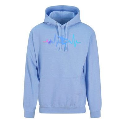 Skiing Skier Ski Instructor Heartbeat Winter Sports Ski Gift Unisex Surf Hoodie