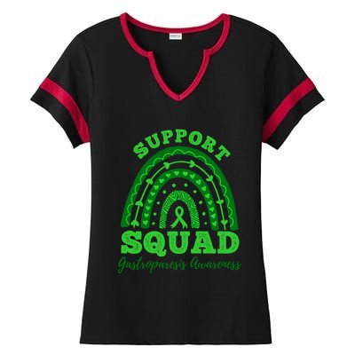 Support Squad Stomach Paralysis Gastroparesis Awareness Gift Ladies Halftime Notch Neck Tee