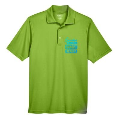 Sunrise Sunburn Sunset Repeat Funny Cute Gift Men's Origin Performance Pique Polo