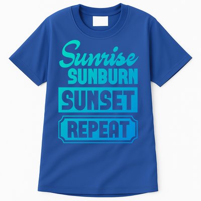 Sunrise Sunburn Sunset Repeat Funny Cute Gift Tall T-Shirt