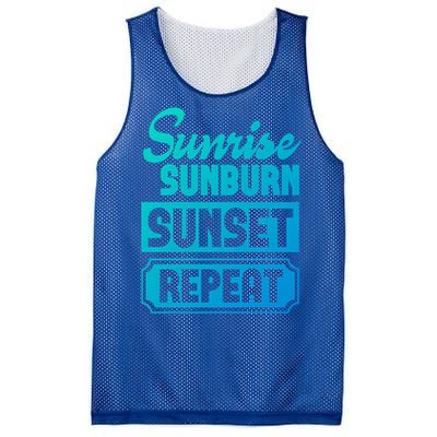 Sunrise Sunburn Sunset Repeat Funny Cute Gift Mesh Reversible Basketball Jersey Tank