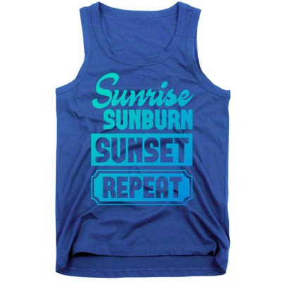 Sunrise Sunburn Sunset Repeat Funny Cute Gift Tank Top