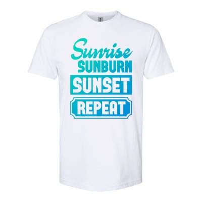 Sunrise Sunburn Sunset Repeat Funny Cute Gift Softstyle CVC T-Shirt