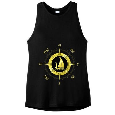 Sailing Ship Sailor Sailboat Sail Windsurfer Craft Wingsail Ladies PosiCharge Tri-Blend Wicking Tank