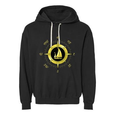 Sailing Ship Sailor Sailboat Sail Windsurfer Craft Wingsail Garment-Dyed Fleece Hoodie
