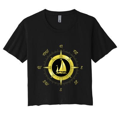 Sailing Ship Sailor Sailboat Sail Windsurfer Craft Wingsail Crop Top