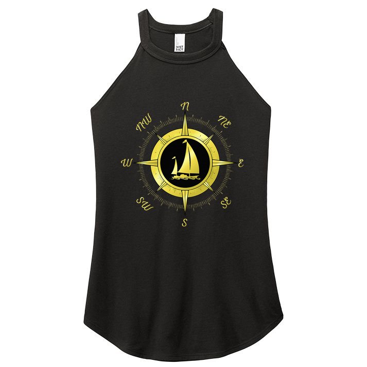 Sailing Ship Sailor Sailboat Sail Windsurfer Craft Wingsail Women's Perfect Tri Rocker Tank