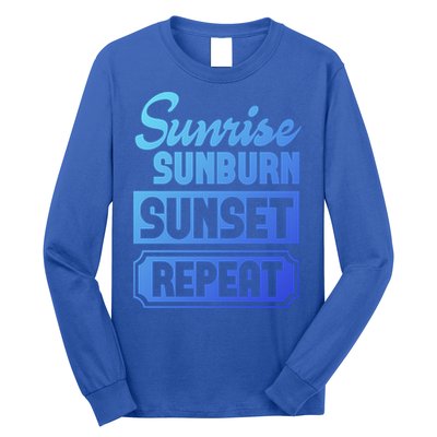 Sunrise Sunburn Sunset Repeat Funny Cute Gift Long Sleeve Shirt