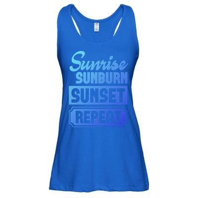 Sunrise Sunburn Sunset Repeat Funny Cute Gift Ladies Essential Flowy Tank