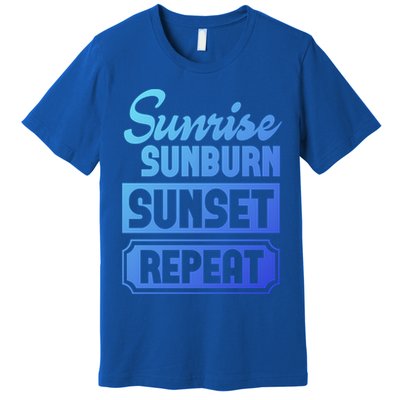 Sunrise Sunburn Sunset Repeat Funny Cute Gift Premium T-Shirt