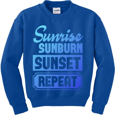 Sunrise Sunburn Sunset Repeat Funny Cute Gift Kids Sweatshirt