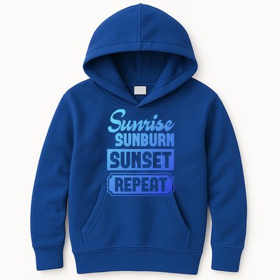 Sunrise Sunburn Sunset Repeat Funny Cute Gift Kids Hoodie