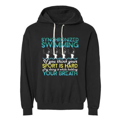 Synchronized Swimming Synchro Swimmer Artistic Garment-Dyed Fleece Hoodie