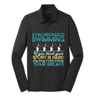 Synchronized Swimming Synchro Swimmer Artistic Silk Touch Performance Long Sleeve Polo