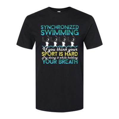 Synchronized Swimming Synchro Swimmer Artistic Softstyle® CVC T-Shirt