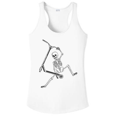 Stunt Scooter Skeleton Scooter Ladies PosiCharge Competitor Racerback Tank