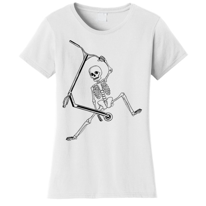 Stunt Scooter Skeleton Scooter Women's T-Shirt