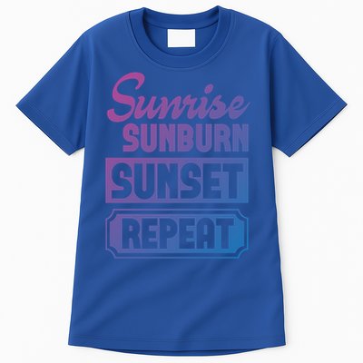 Sunrise Sunburn Sunset Repeat Funny Cute Gift Tall T-Shirt