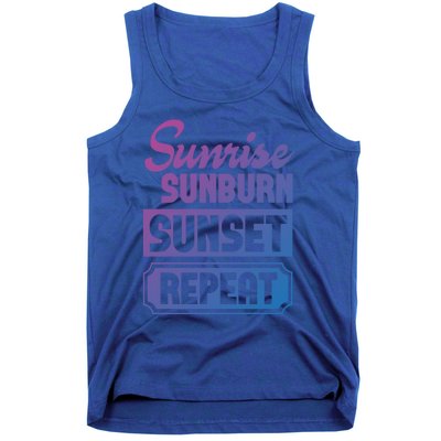 Sunrise Sunburn Sunset Repeat Funny Cute Gift Tank Top