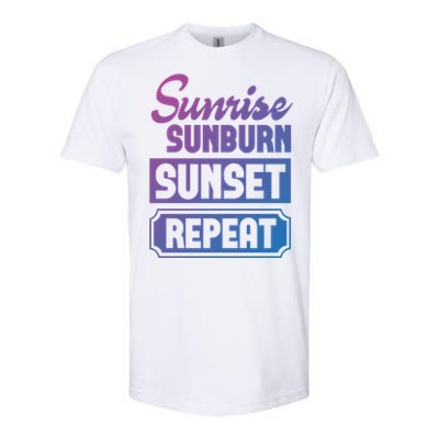 Sunrise Sunburn Sunset Repeat Funny Cute Gift Softstyle CVC T-Shirt