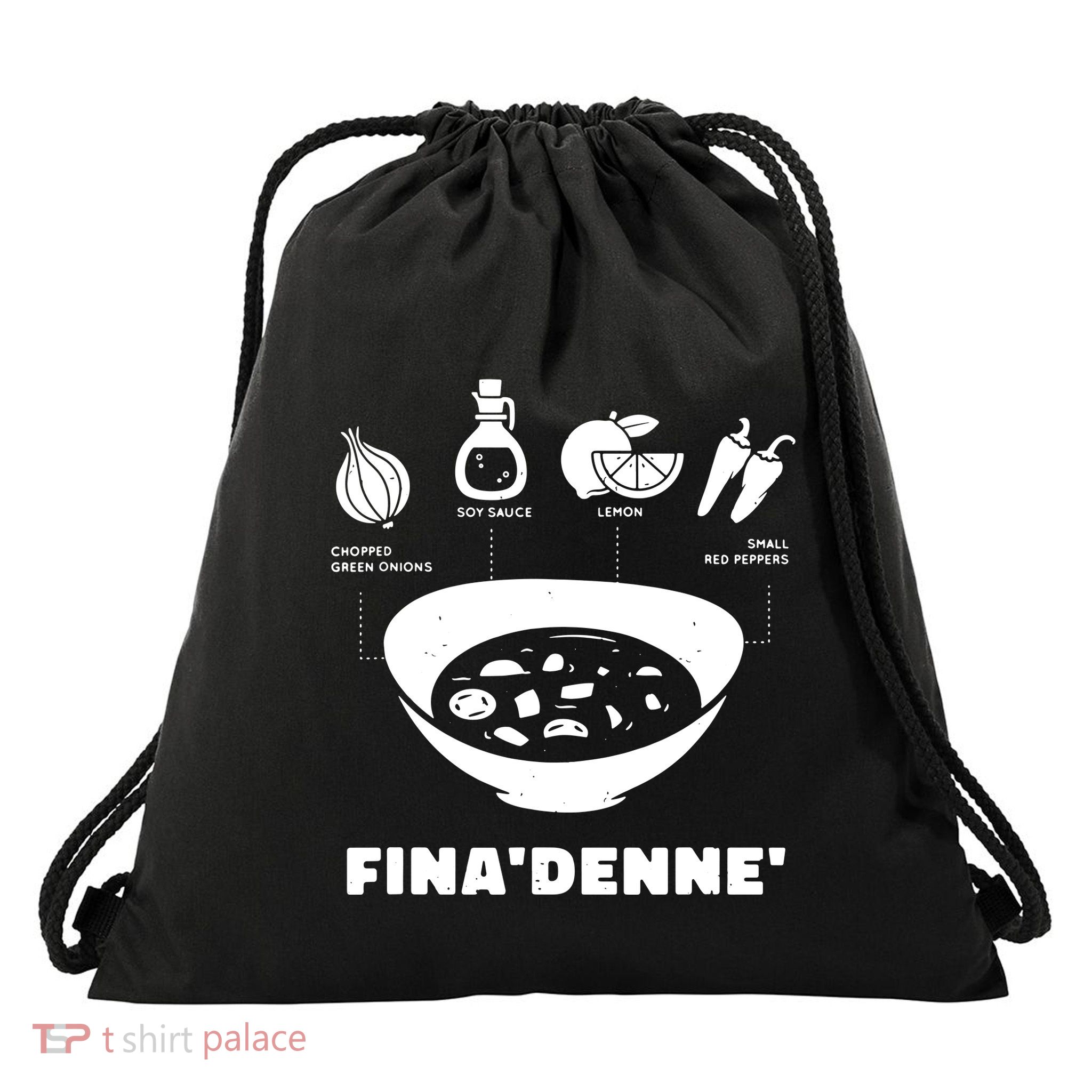 Spicy Soy Sauce Condiment Recipe Drawstring Bag