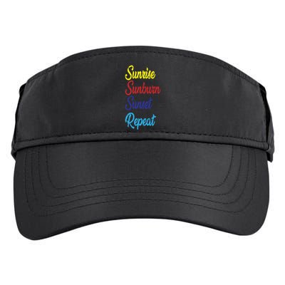 Sunrise Sunburn Sunset Repeat Adult Drive Performance Visor