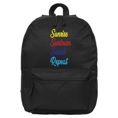 Sunrise Sunburn Sunset Repeat 16 in Basic Backpack