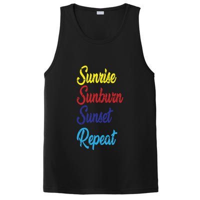 Sunrise Sunburn Sunset Repeat PosiCharge Competitor Tank
