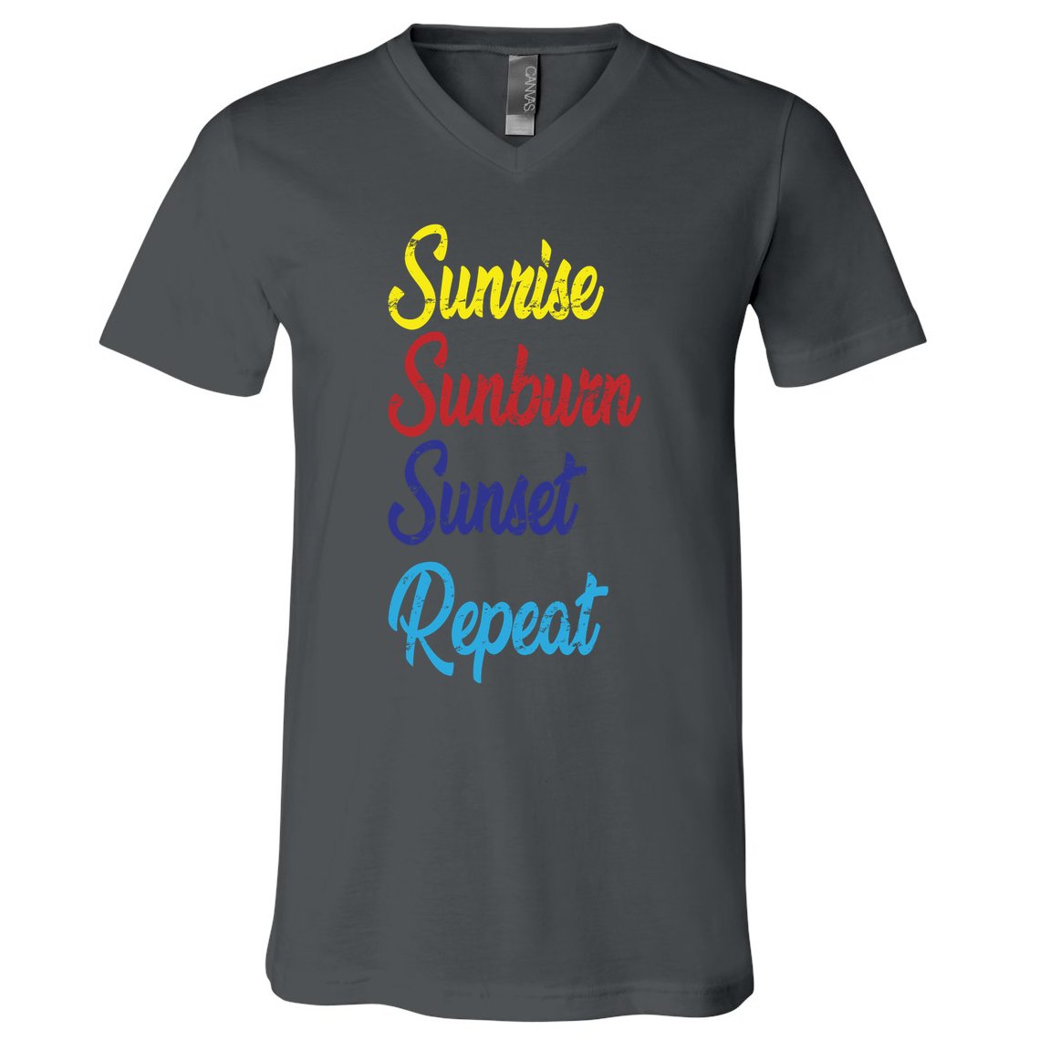 Sunrise Sunburn Sunset Repeat V-Neck T-Shirt