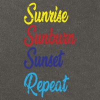 Sunrise Sunburn Sunset Repeat Cotton Canvas Backpack
