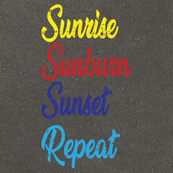 Sunrise Sunburn Sunset Repeat Cotton Canvas Backpack