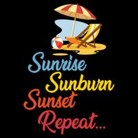 Sunrise Sunburn Sunset Repeat Summer Beach City Backpack