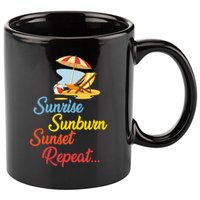 Sunrise Sunburn Sunset Repeat Summer Beach 11oz C Handle Ceramic Mug