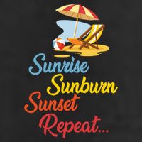 Sunrise Sunburn Sunset Repeat Summer Beach 11oz C Handle Ceramic Mug