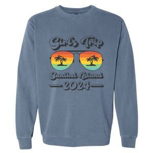 Summer Sunglass Trip 2024 Florida Sanibel Island Beach Cute Gift Garment-Dyed Sweatshirt