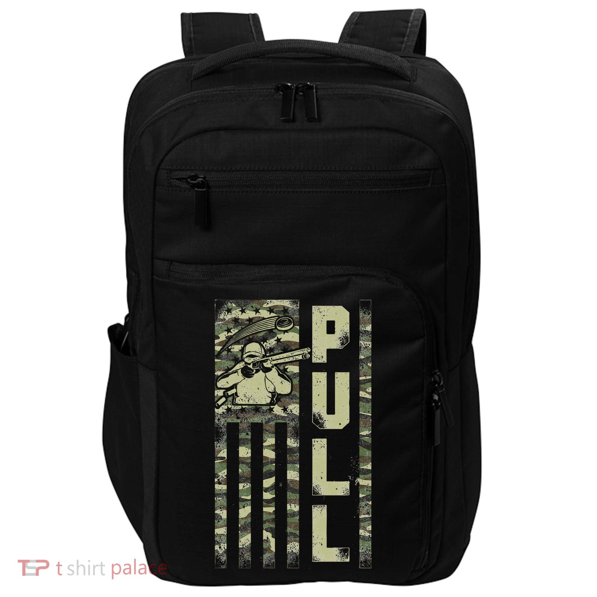 Shotgun Skeet Trap Clay Pigeon Shooting Camo Usa Flag Impact Tech Backpack