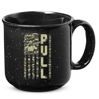 Shotgun Skeet Trap Clay Pigeon Shooting Camo Usa Flag 15oz Campfire Ceramic Mug