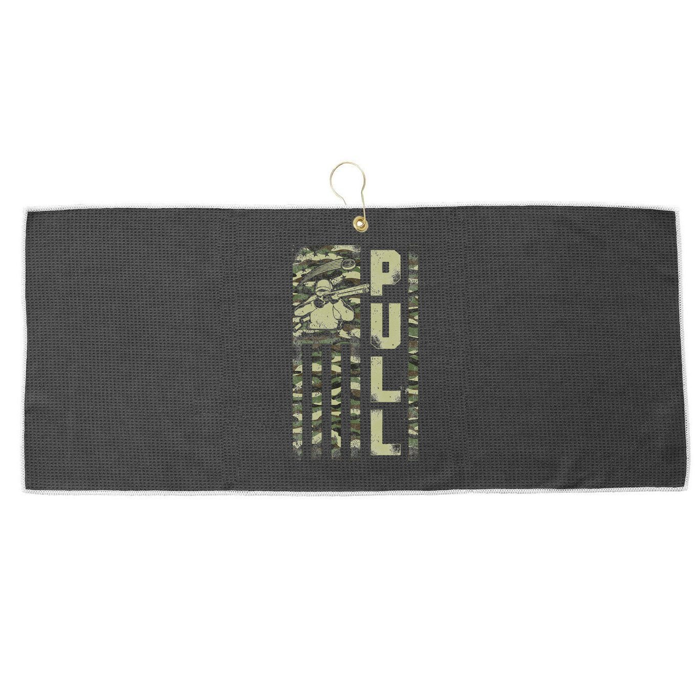 Shotgun Skeet Trap Clay Pigeon Shooting Camo Usa Flag Large Microfiber Waffle Golf Towel
