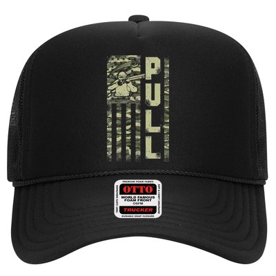 Shotgun Skeet Trap Clay Pigeon Shooting Camo Usa Flag Trucker Hat
