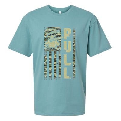 Shotgun Skeet Trap Clay Pigeon Shooting Camo Usa Flag Sueded Cloud Jersey T-Shirt