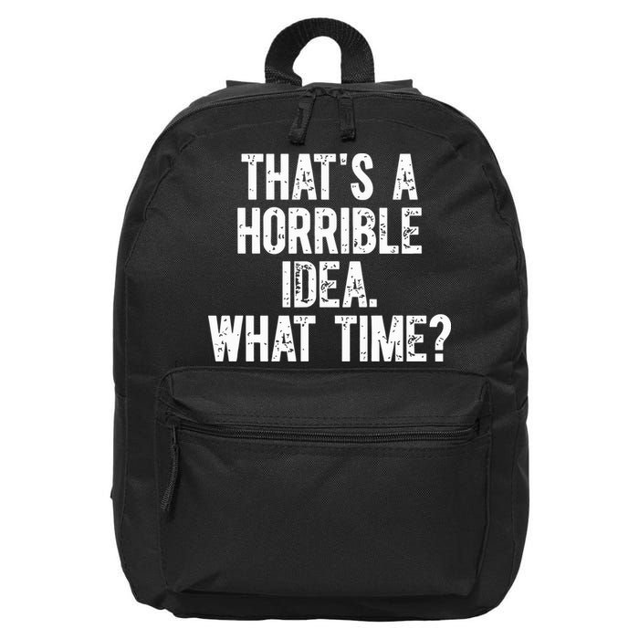 Shannon Sharpe ThatS A Horrible Idea What Time 16 in Basic Backpack