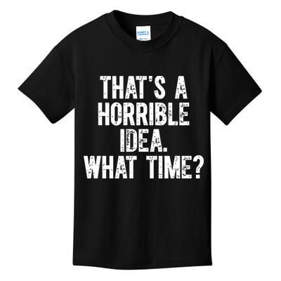 Shannon Sharpe ThatS A Horrible Idea What Time Kids T-Shirt
